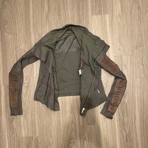 Rick Owens Gray Agnello Jacket Womens Size Medium